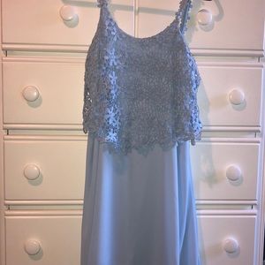 Francesca’s Blue Flower Lace Dress